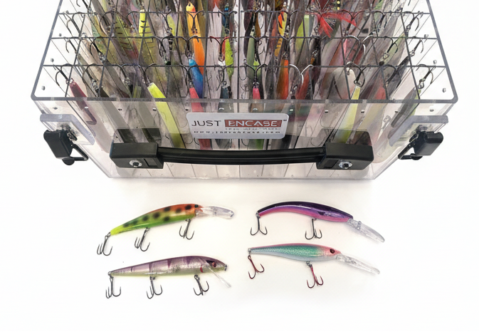 big fishing lure boxes Large Lock Tackle Box with TakLogic Technology Because getting started with the great sport of fishing should be rewarded. Fishing Lure Spinnerbait Storage Binder